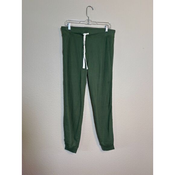 J. Crew Mens Waffle Print Pajama Pants Size M Green new with tags - Picture 1 of 6